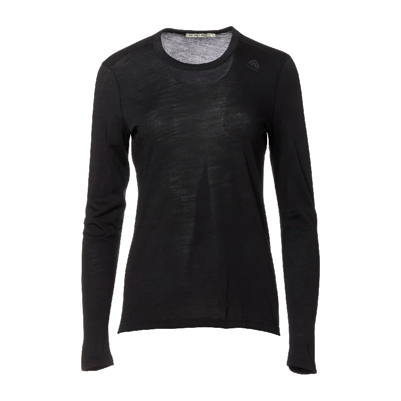 Women Apparel Long Sleeve Ladies LightWool Undershirt jet