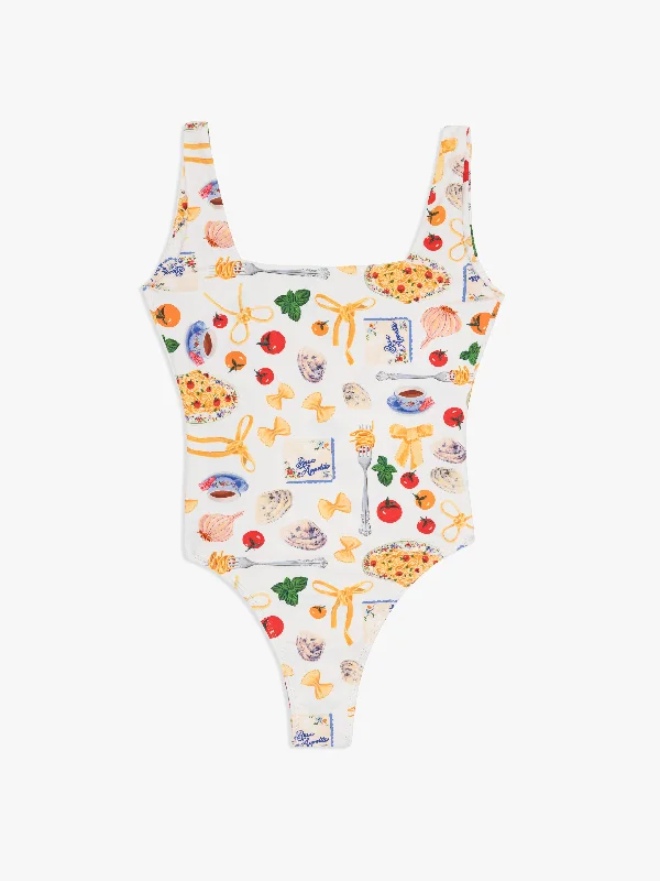 Clothes For Woman Lisbon One Piece - Buon Appetito Ivory