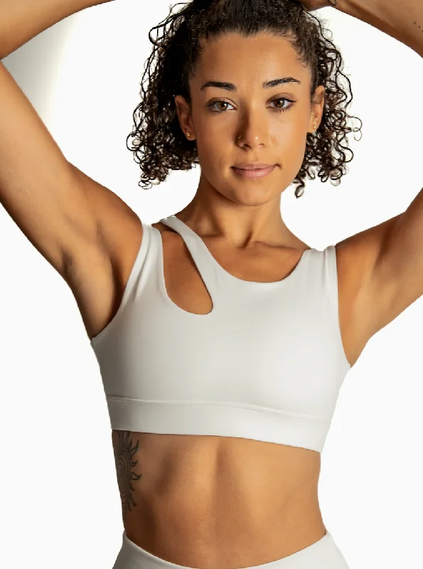 Women's Holiday Clothing Cut Out Bra - White