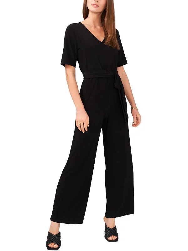 Women's Stylish Vacation Attire Womens Knit V-Neck Jumpsuit