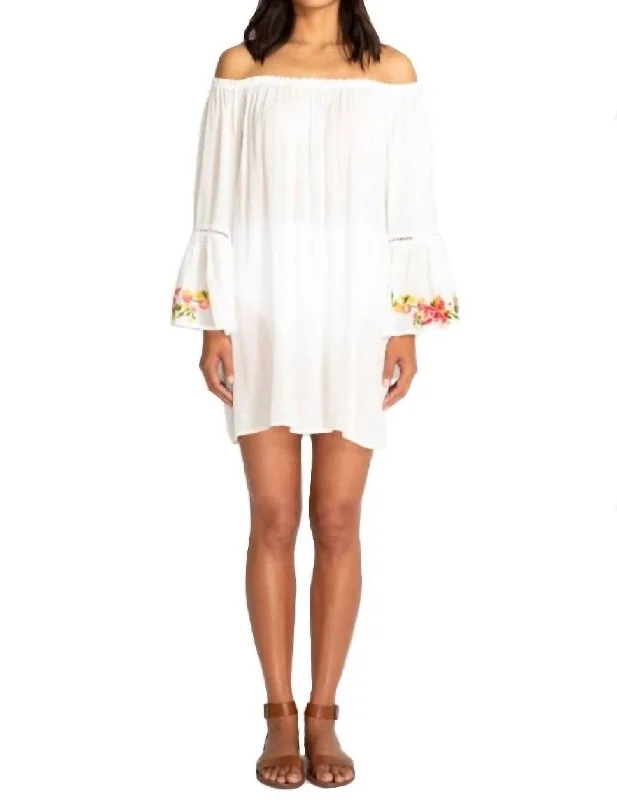 Casey Bell Sleeve Tunic Coverup In White