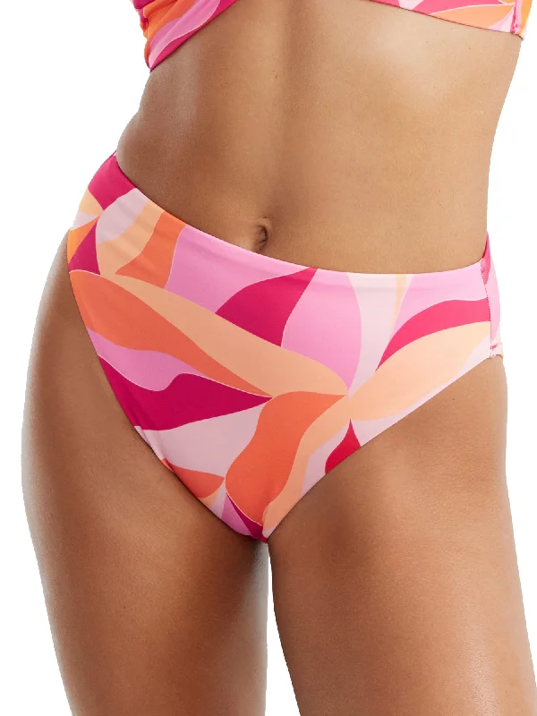 Sanctuary Swim Women's Shell Abstract High-Waist Bikini Bottom