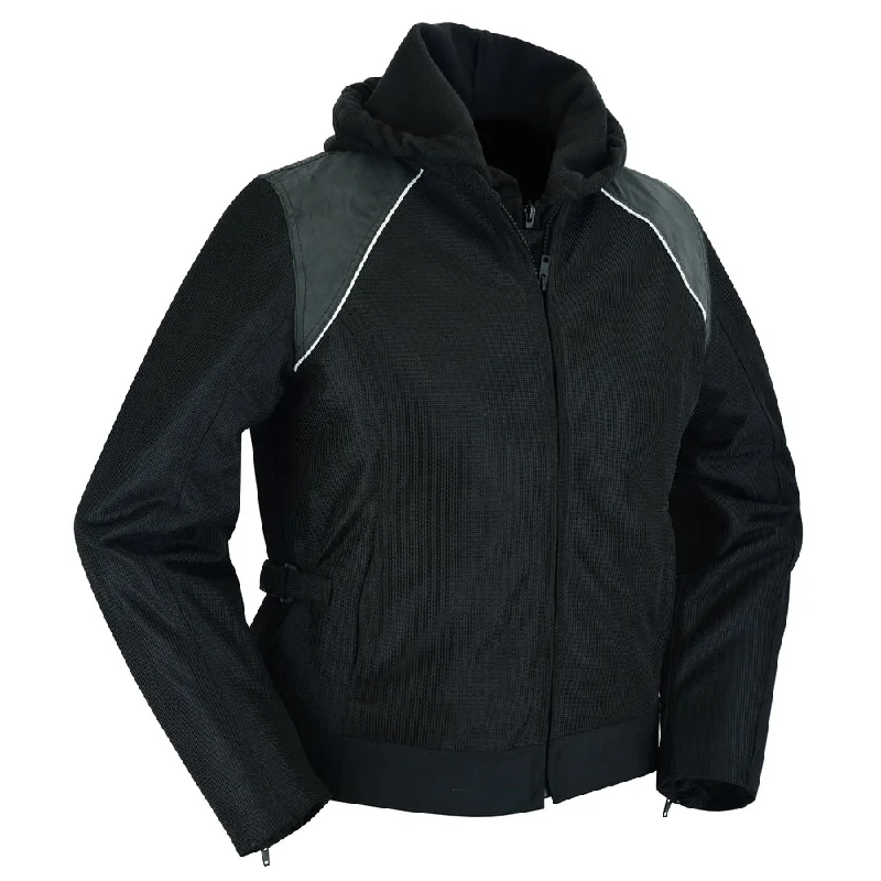 Sale On Sale DS867 Women's Mesh 3-in-1 Riding Jacket (Black/Black Tone Reflective)
