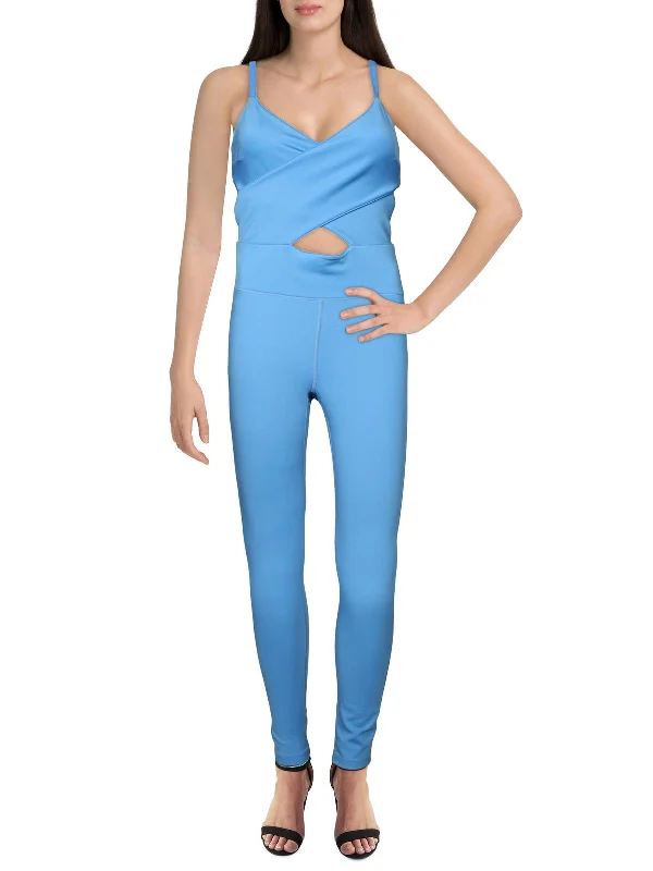 Women's Fashion Clothing Cosmic Womens Skinny Criss-Cross Front Jumpsuit