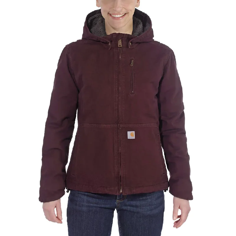 Women's Seasonal Attire Carhartt 102248 Full Swing Womens Loose Fit Washed Duck Sherpa Lined Jacket Coat Women's Seasonal Attire Carhartt 102248 Full Swing Womens Loose Fit Washed Duck Sherpa Lined Jacket Coat