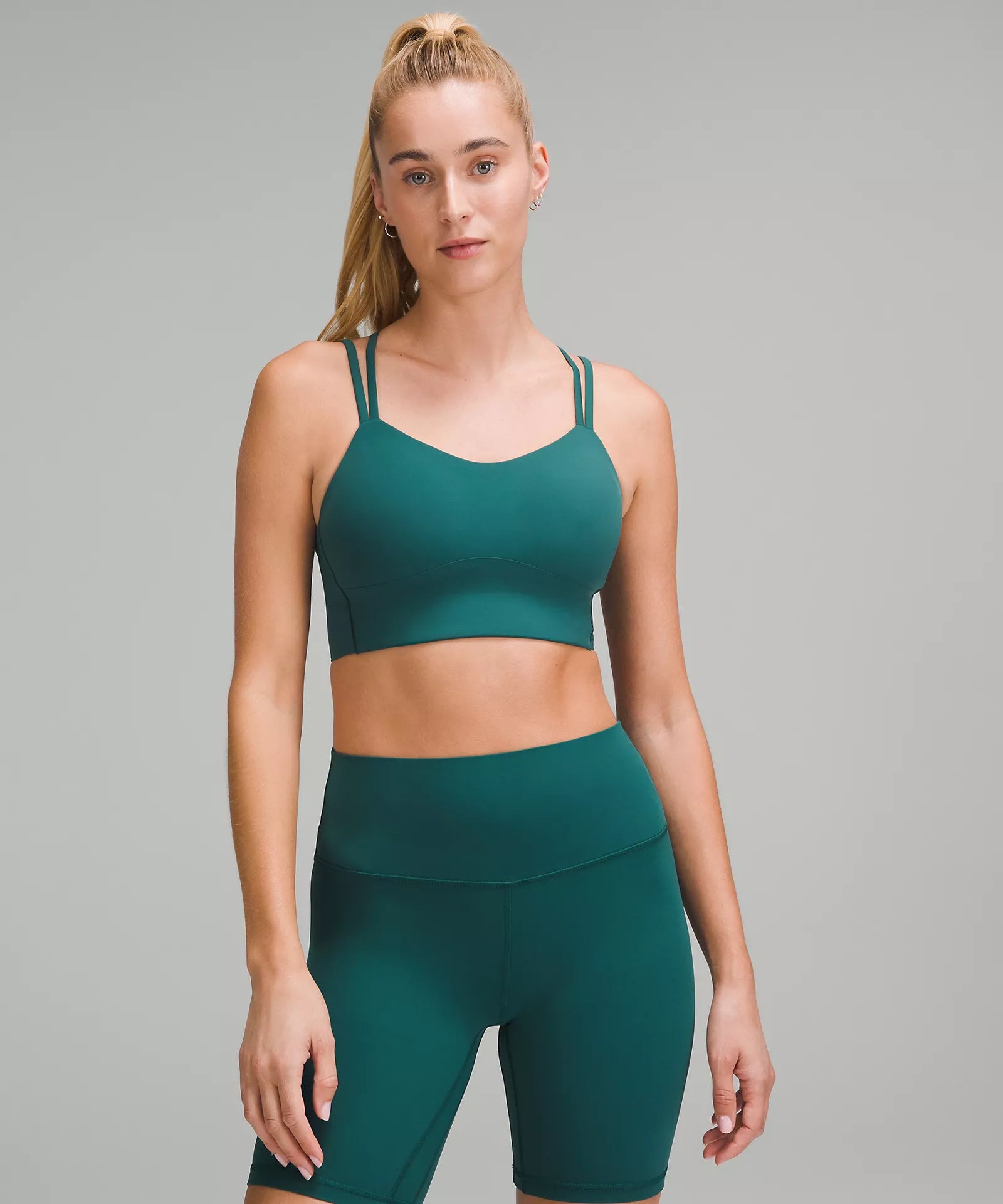 Plus Size Women's Fashion Like a Cloud Longline Bra *Light Support, B/C Cup | Storm Teal Plus Size Women's Fashion Like a Cloud Longline Bra *Light Support, B/C Cup | Storm Teal