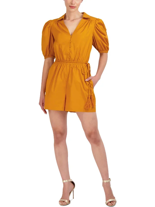 Effortless Chic for Women Womens Button-Up Belted Romper