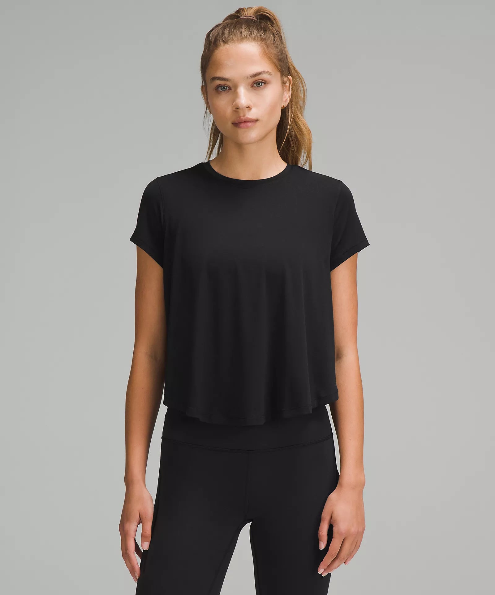 Stylish Outerwear Clothes For Women Lightweight Training Short Sleeve | Black