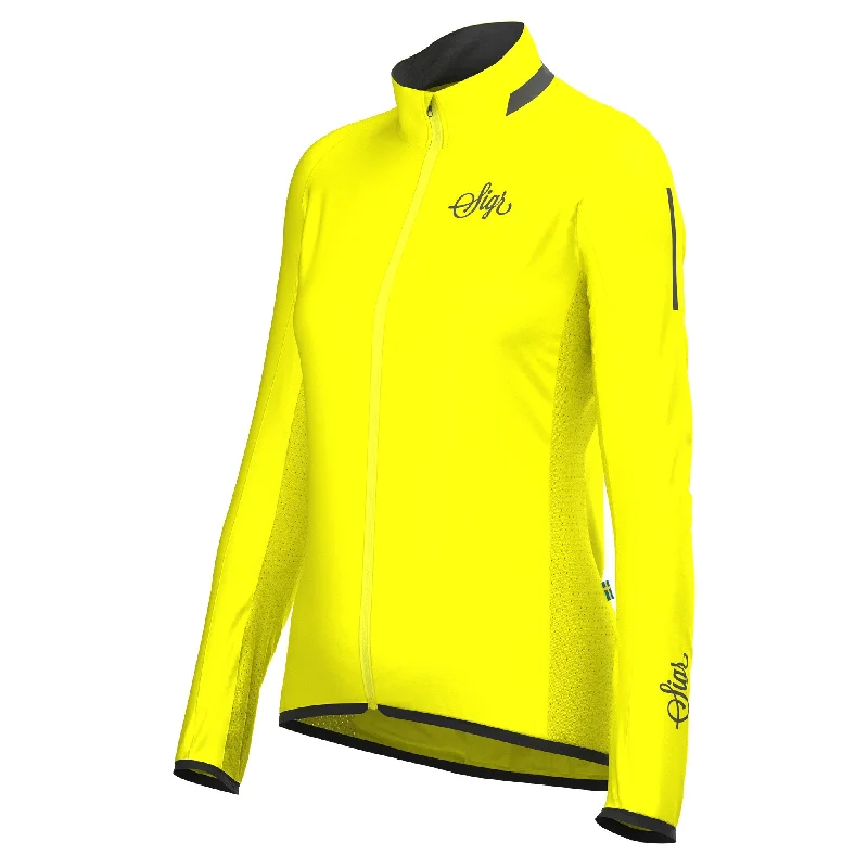 Women's Outfit For The Office Treriksröset Yellow Women's Cycling Wind/Pack Jacket