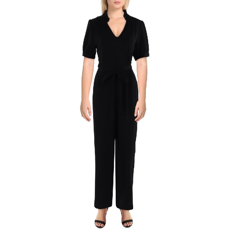 Sophisticated Women's Fashion Womens V-Neck Straight Leg Jumpsuit