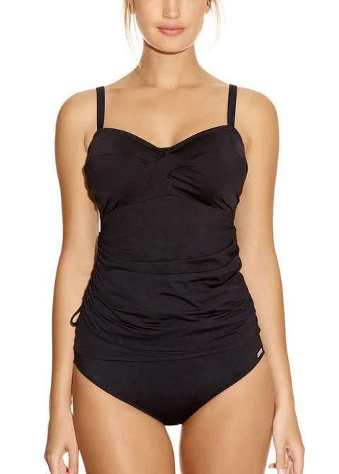 Women's Evening Outfit Fantasie Versailles Black Uw Twist Front Tankini - Control Lining in Black Women's Evening Outfit Fantasie Versailles Black Uw Twist Front Tankini - Control Lining in Black