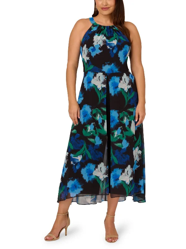 Stylish Women's Outfit Plus Womens Floral Wide Leg Jumpsuit