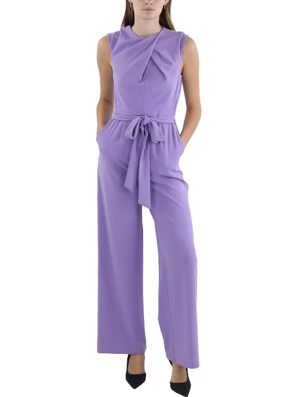 Women's Seasonal Fashion Trends Womens Cross Neck Wide Leg Jumpsuit