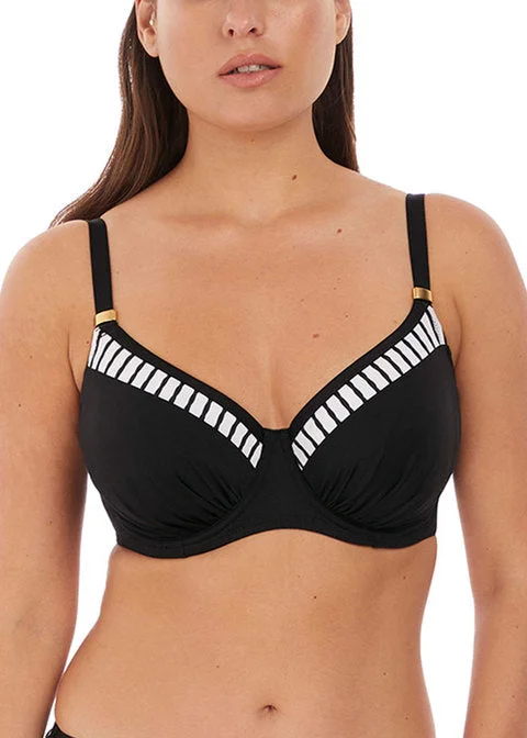 Women's Night-Out Clothes Fantasie San Remo Uw Gathered Full Cup Bikini Top, Black & White Women's Night-Out Clothes Fantasie San Remo Uw Gathered Full Cup Bikini Top, Black & White