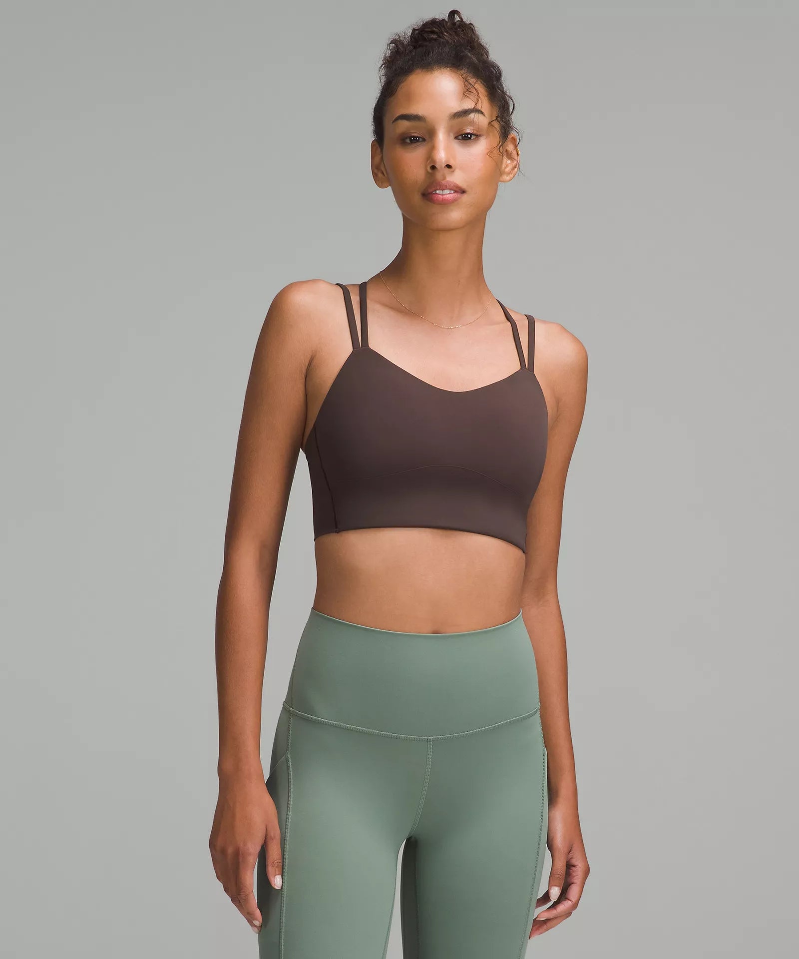 Stylish Women's Apparel Like a Cloud Longline Bra *Light Support, B/C Cup | Espresso