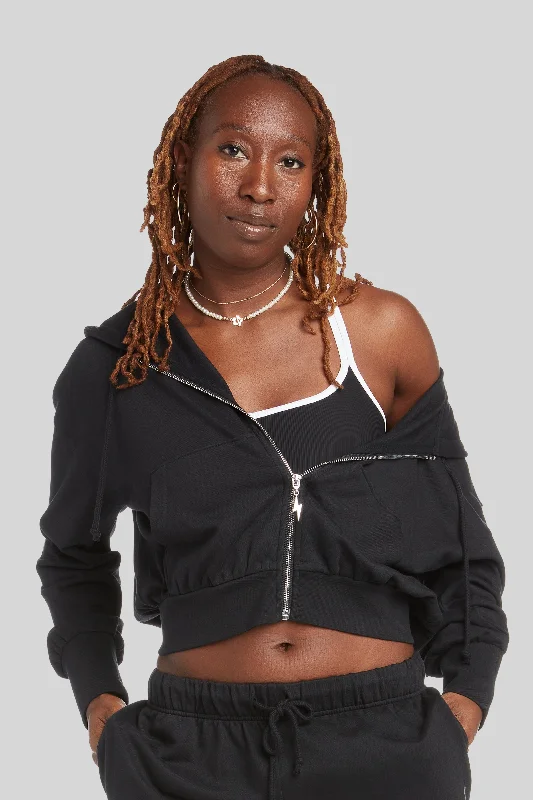 Women's Tops And Clothing Thunder Zip Up Hoodie - Black
