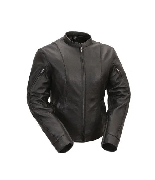 Elegant Women's Clothing Women's Side Buckle Racer Jacket