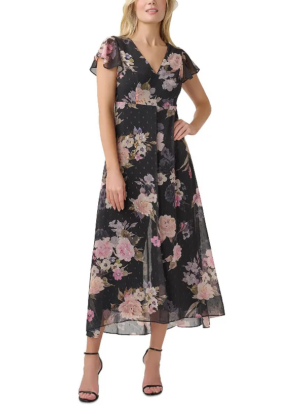 Women's Travel Outfit Set Womens Floral Print Cropped Jumpsuit