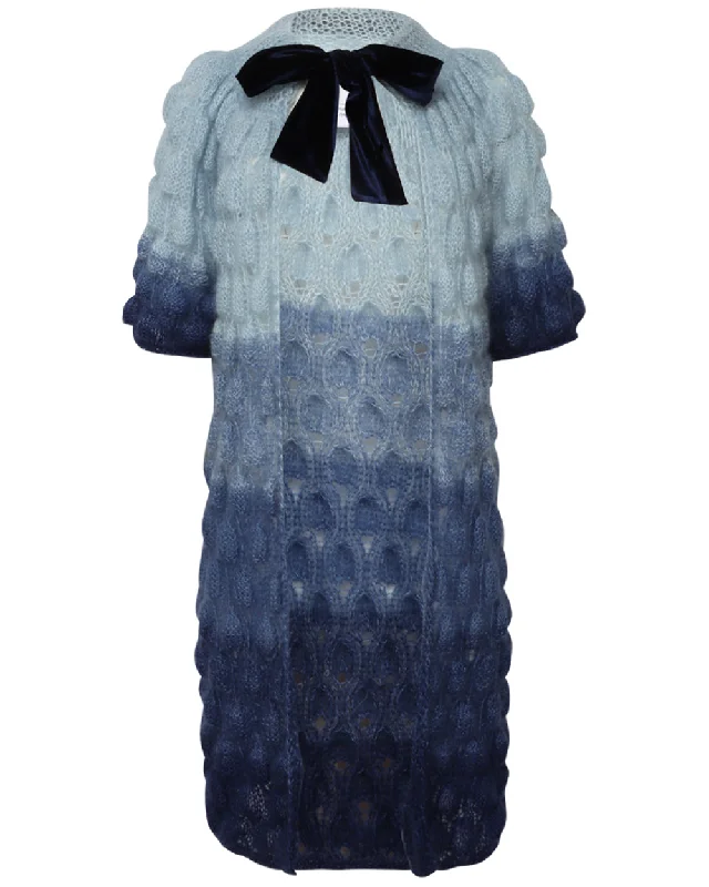 Modern Women's Attire Blue and Navy Ombre Emma Matilda Lace Jacket