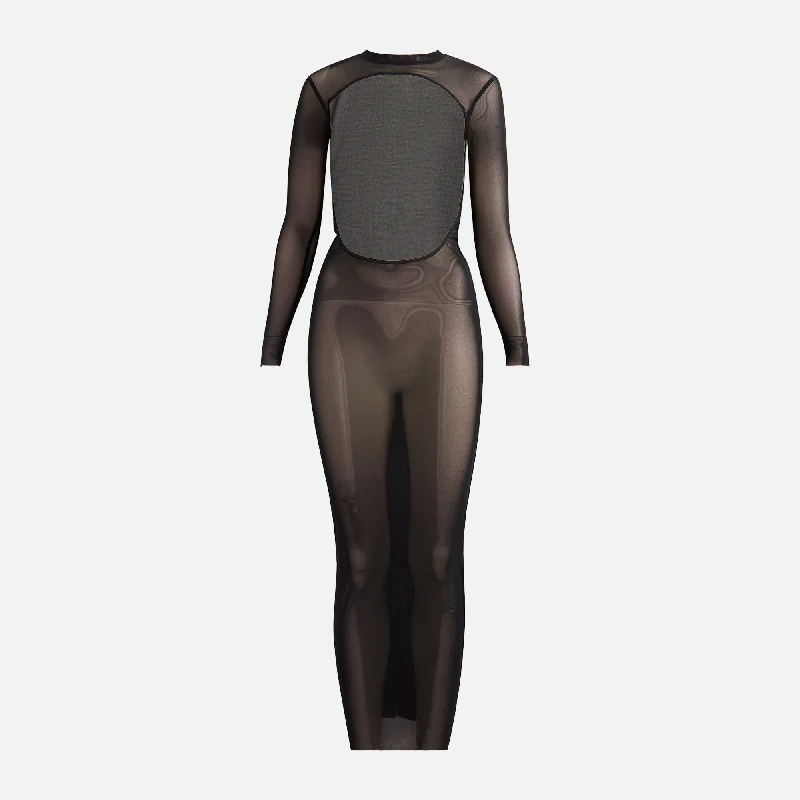 Women's Fashion-Forward Apparel Melissa Simone Long Sleeve Cut Out Dress - Black