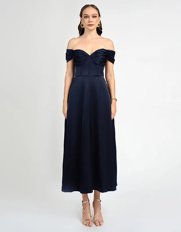 New Arrivals JOSIE OFF SHOULDER A LINE MIDAXI BL70D08S