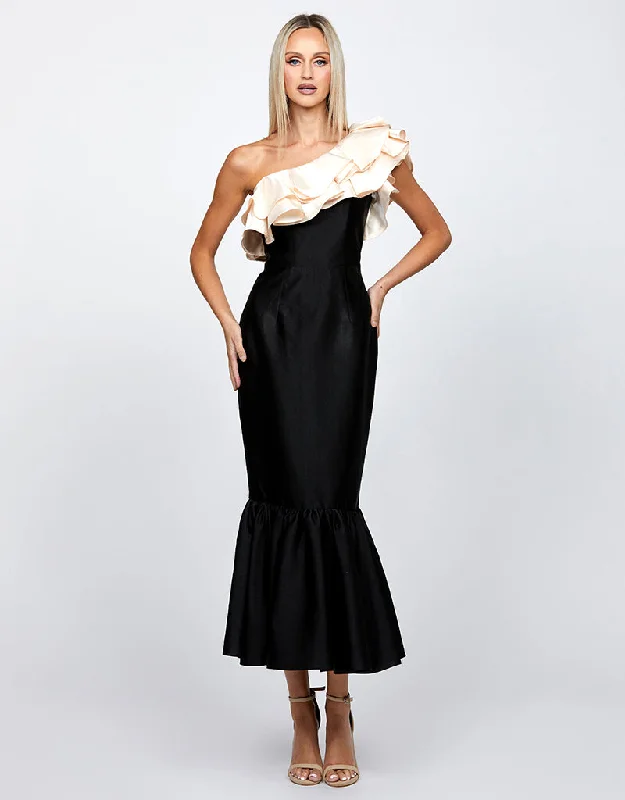 Hot Trends RYLAI ONE SHOULDER FISHTAIL MIDAXI B71D59S