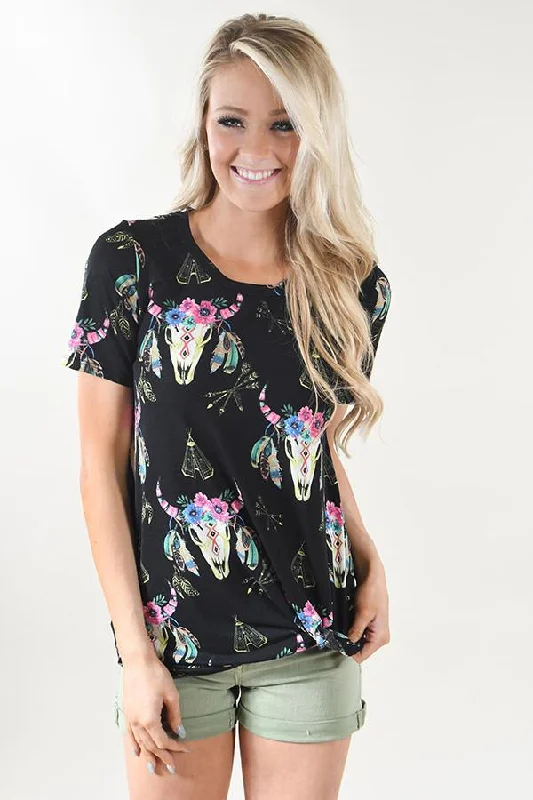 Shop The Hottest Deals Tribal Skull Top