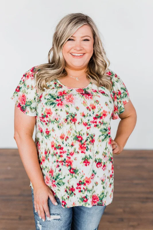 New Season Fashion Preview Just Dreaming Floral Top- Ivory