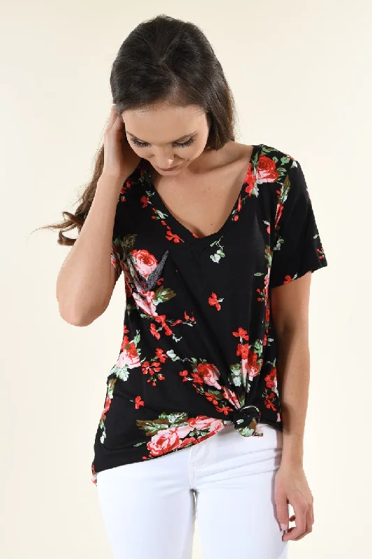 Relaxed Style Deals Night to Remember Floral Top