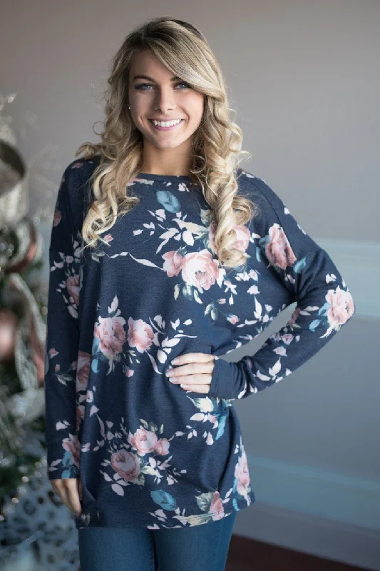 Stylish Statements Trust in Me Floral Top - Blue