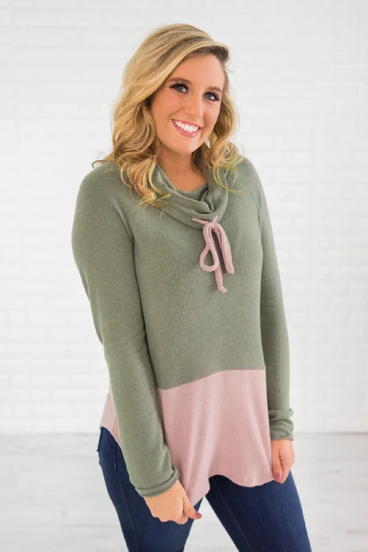 Premium Quality At Unbeatable Prices My Favorite Cowl Neck Top ~ Mossy Rose
