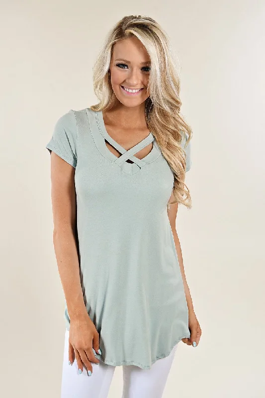 The Perfect Time To Shop And Save The Promise Criss Cross Top ~ Sea Blue