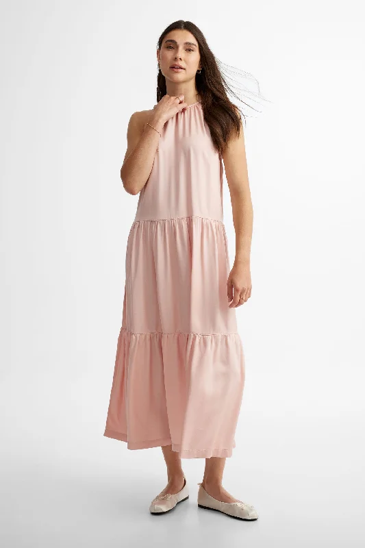 Exclusive Deals For This Week Only Robe longue col halter volants étagés en Lyocell - Femme