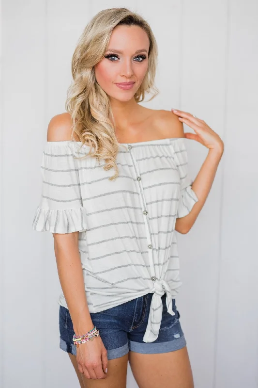 Don't Wait – Shop The Best Deals Now Tied Up in Summer Striped Top