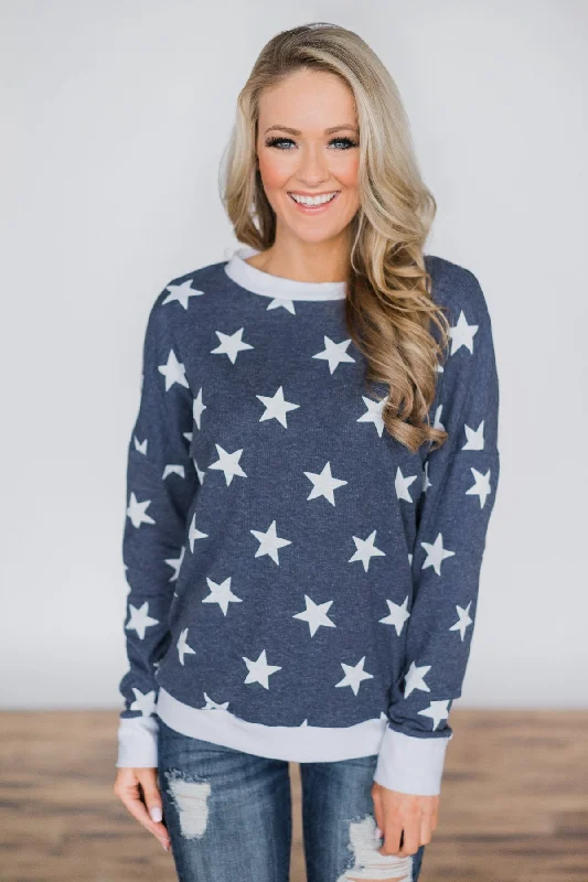 Unleash Your Trend Driven Style The Star Attraction Top ~ Blue