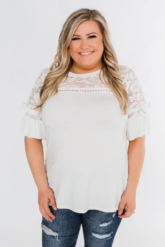 Get More, Spend Less Today Part Of You Half Bell Sleeve Top- Ivory