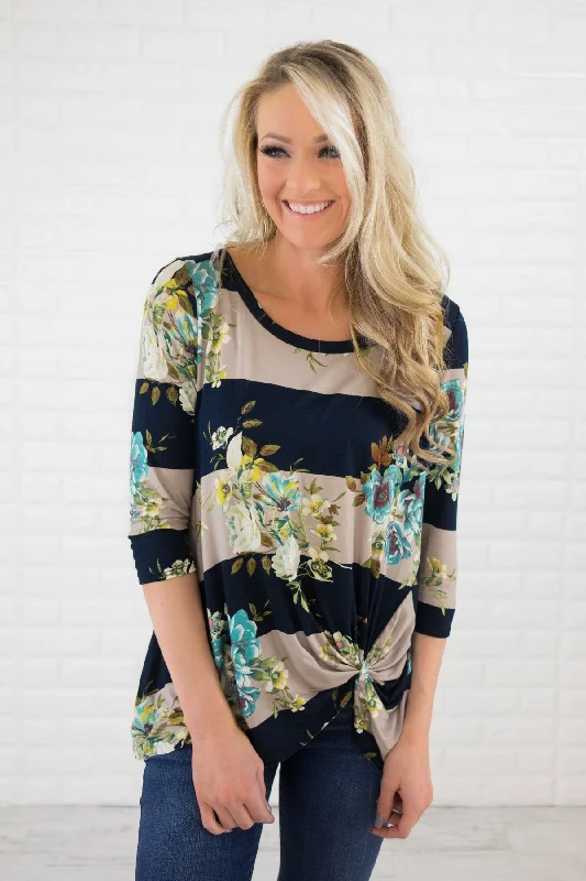 Weekend Sale – Limited-Time Deals You're the Stripes to My Floral Knot Top