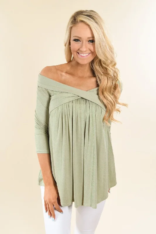 Mid-Week Savings Extended Through The Weekend Be My Love 3/4 Top ~ Spring Green