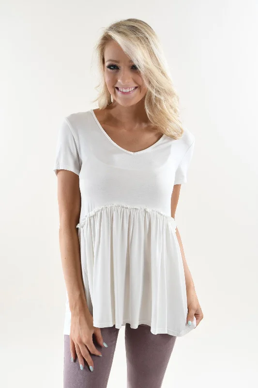 Exclusive Markdowns For A Short Time Be My Baby Top ~ White