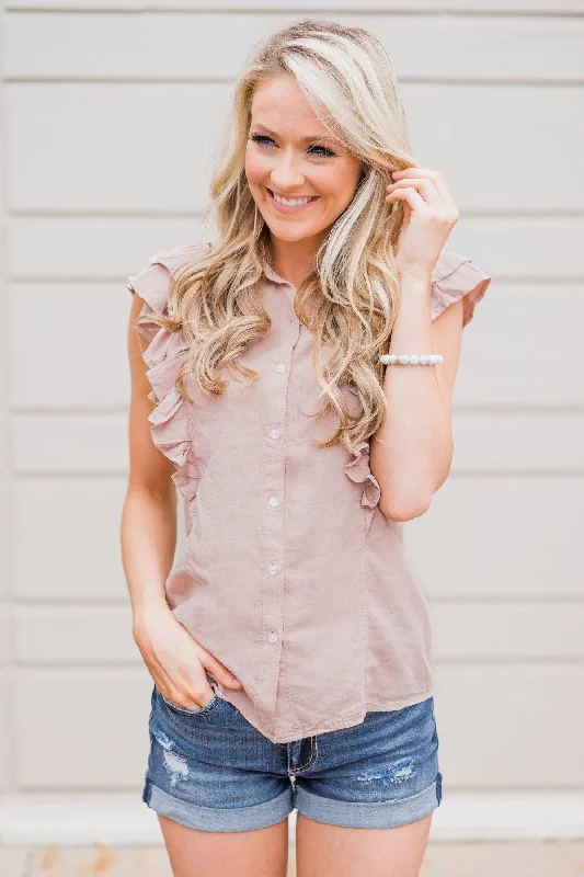 Where Style Meets Savings Ruffled Up Cutie Top- Blush