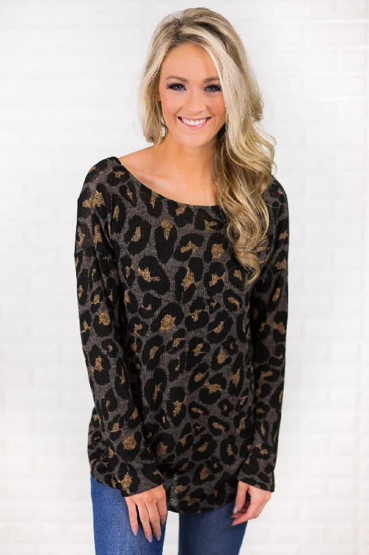 Weekend-Only Price Drops You Don't Cross My Mind Leopard Top