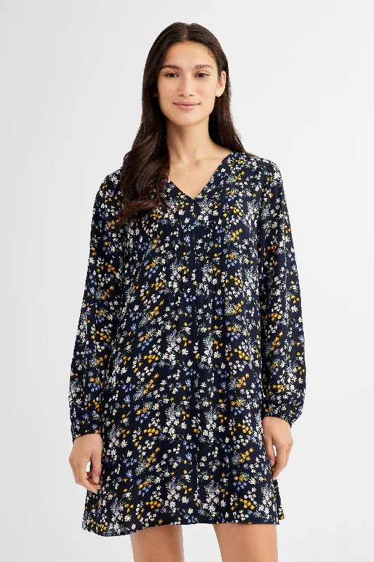 Avant-Garde Style Promotions Robe manches longues coupe droite imprimée - Femme