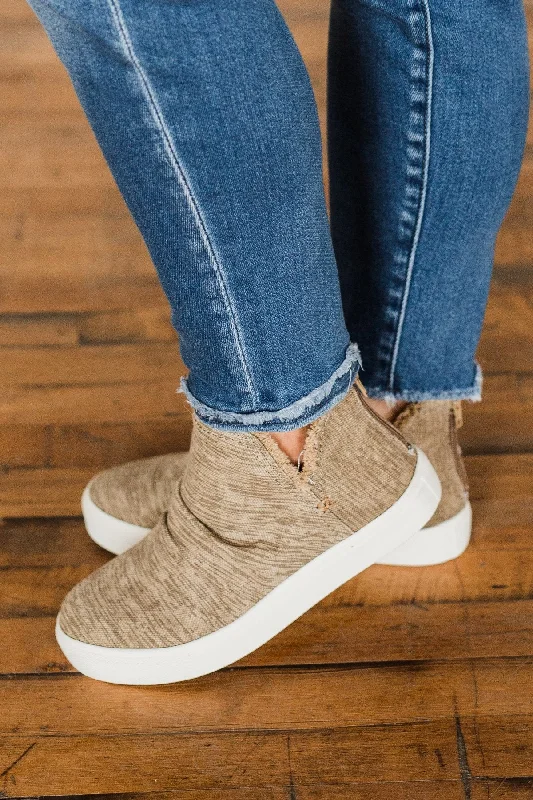 End-Of-Season Clearance Very G Josie High Top Sneakers- Tan