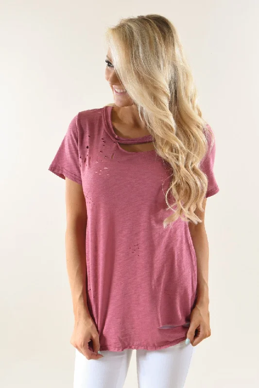 Big Discounts This Weekend Only Berry Holey Top