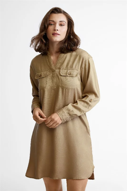 Trend Forward Threads Robe manches longue en Lyocell - Femme