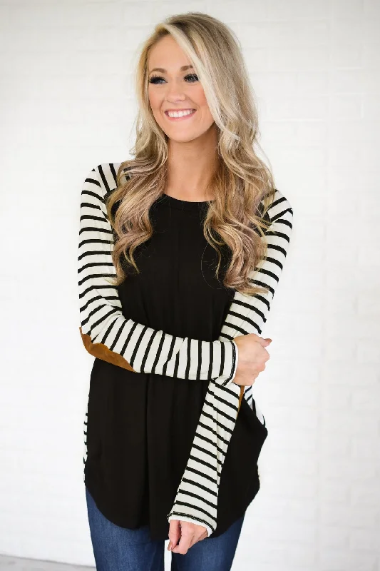 Discover Promotions Better Me Striped Top ~ Black