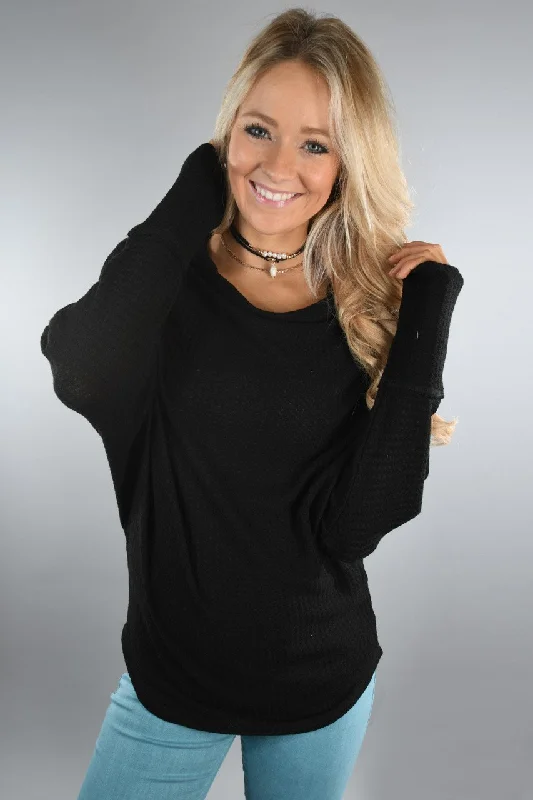 Best Sellers My Favorite Slouchy Top ~ Black