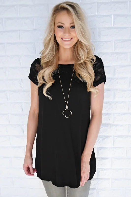 Comfort Meets Fashion My Favorite Lace Top ~ Black