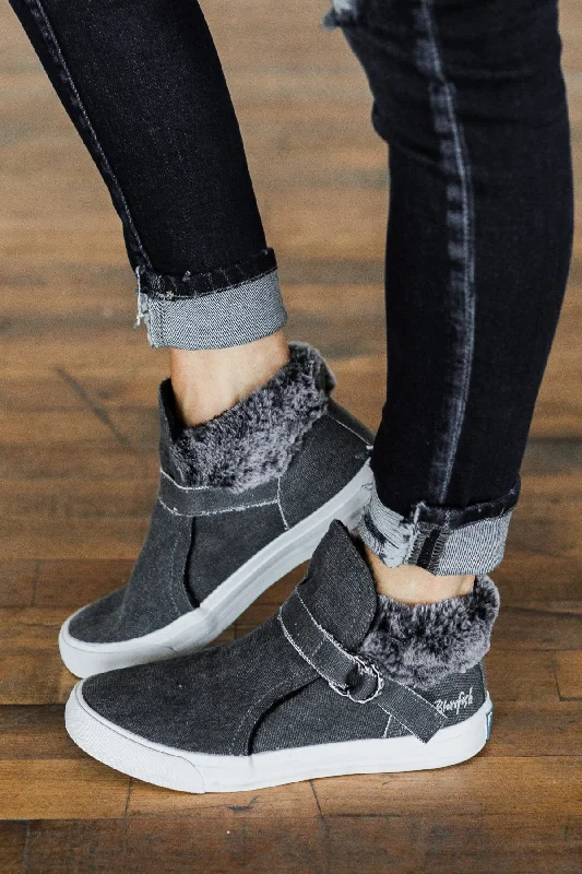 Style Upgrade Blowfish Mint High Top Sneakers- Black Sahara