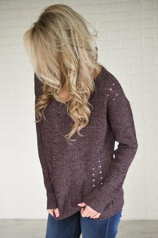 Best Sellers Sweet Love Back Lace Up Top ~ Purple